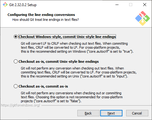 Screenshot of 6th Git install window.
