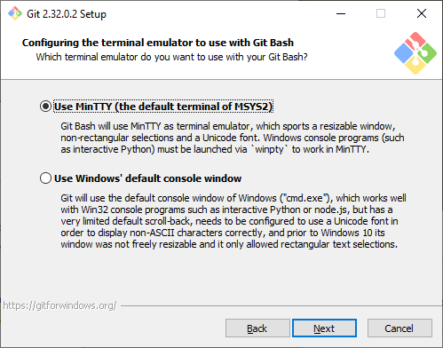 Screenshot of 7th Git install window.
